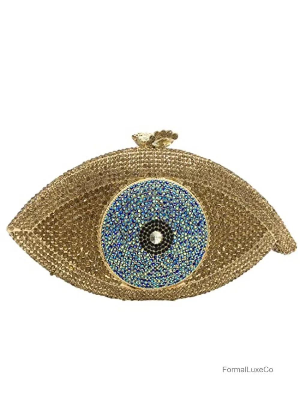 Evil Eye Crystal Clutch Mini Evening Bag with Rhinestones